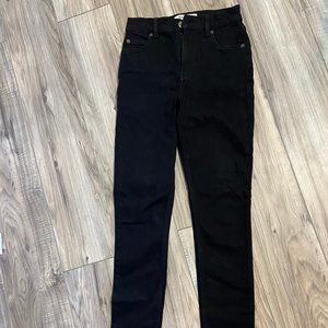 Reformation Harper High Rise Skinny Black Jeans